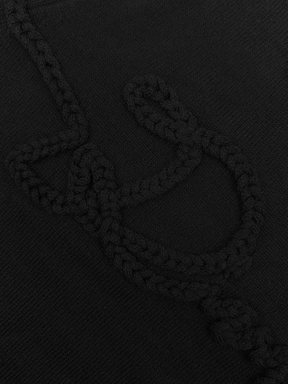 Dior Ribbon Sweater "Black Wool Jersey"