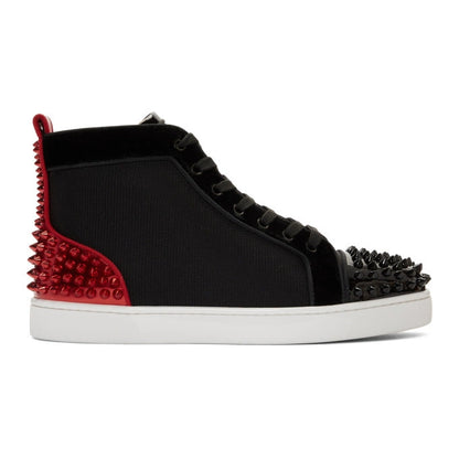 Christian Louboutin High-Top Louis Spikes 2 "Black-Red"