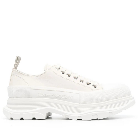 Alexander McQueen Tread Slick Leather Low "White"
