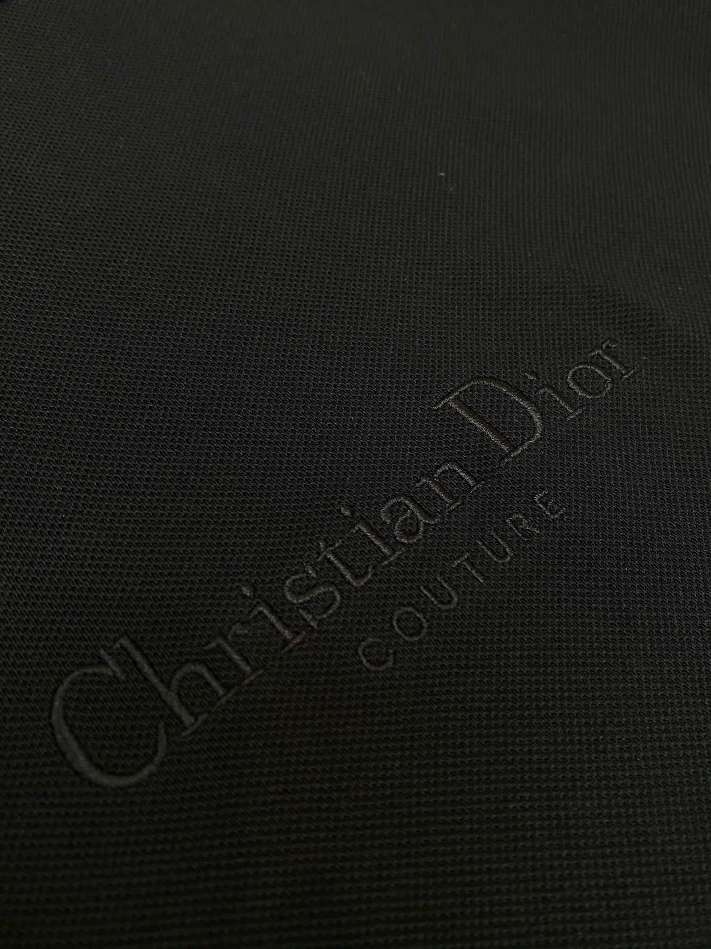 Dior T-Shirt with Christian Dior Embroidery "Black Cotton Jersey"