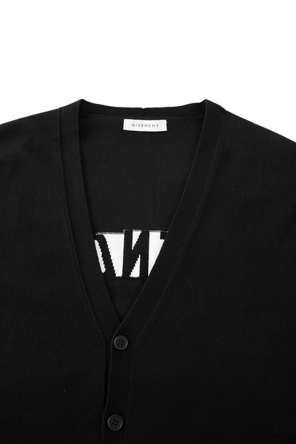 Givenchy Couture Seam Cardigan in Knit with Givenchy Paris "Black"