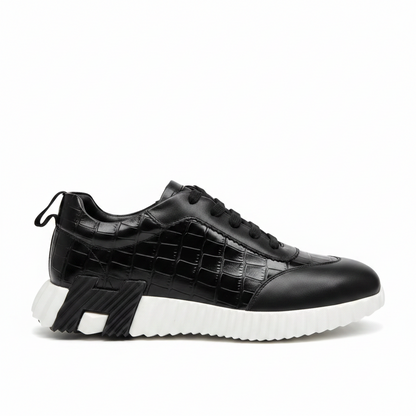 Hermes Bouncing Sneakers "Black Crocodile Pattern"