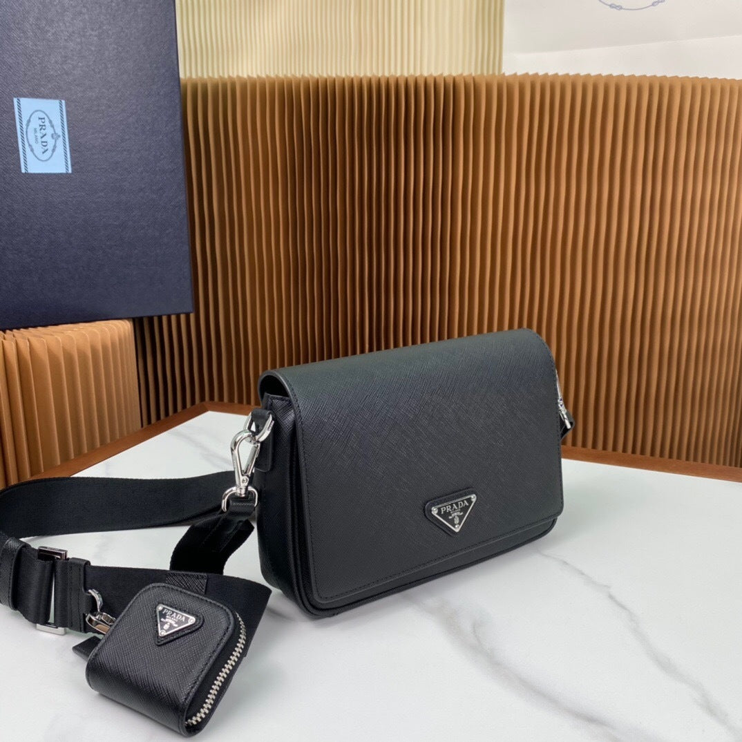 Prada Saffiano Leather Shoulder Bag