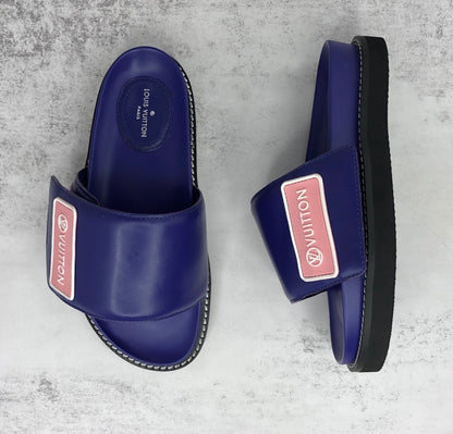 Louis Vuitton Slides "Purple-Black-Pink"