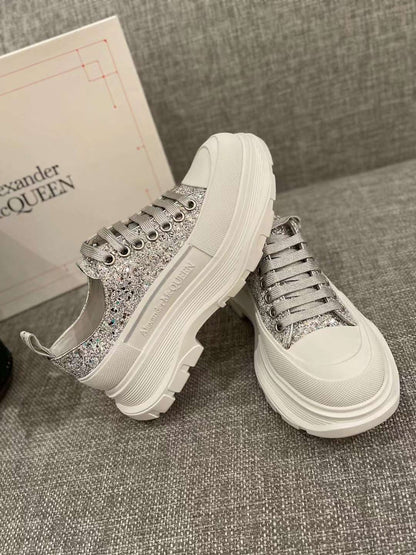 Alexander McQueen Tread Slick Low "Holo Silver Glitter"