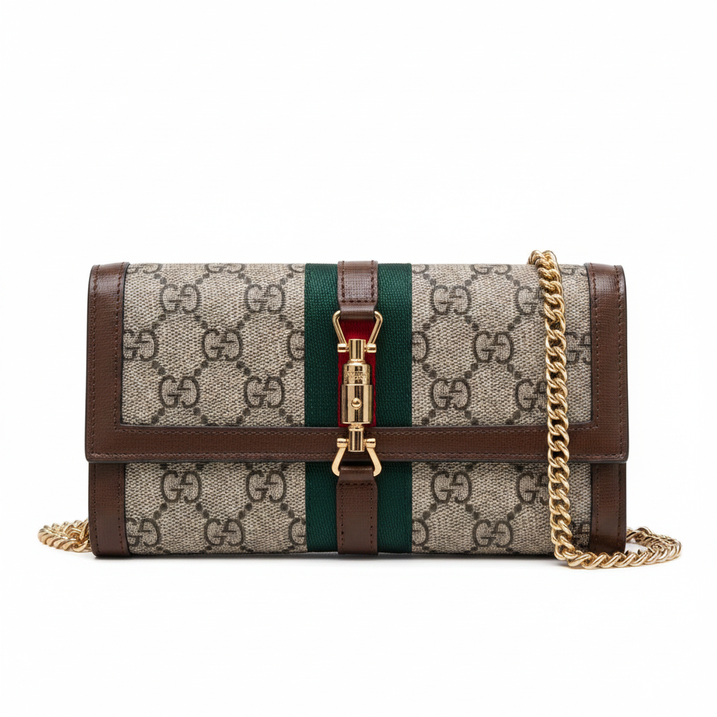 Gucci Jackie 1961 GG Continental Chain Wallet