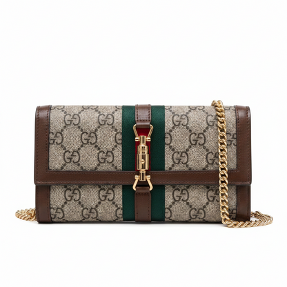 Gucci Jackie 1961 GG Continental Chain Wallet