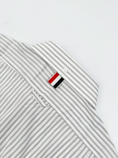 Thom Browne Striped Cotton Armband Shirt "White-Grey"