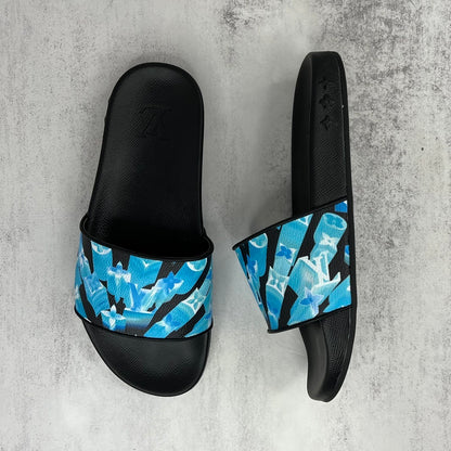 Louis Vuitton Slides "Black-Blue-White"