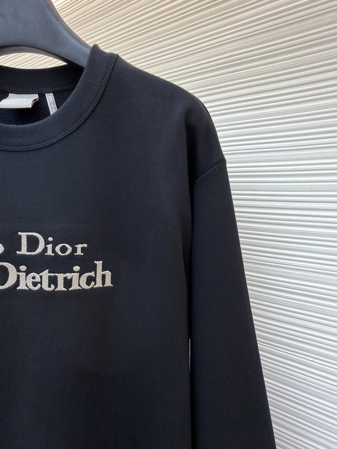 Dior Sweatshirt with Embroidery "Black and White Cotton Fleece"