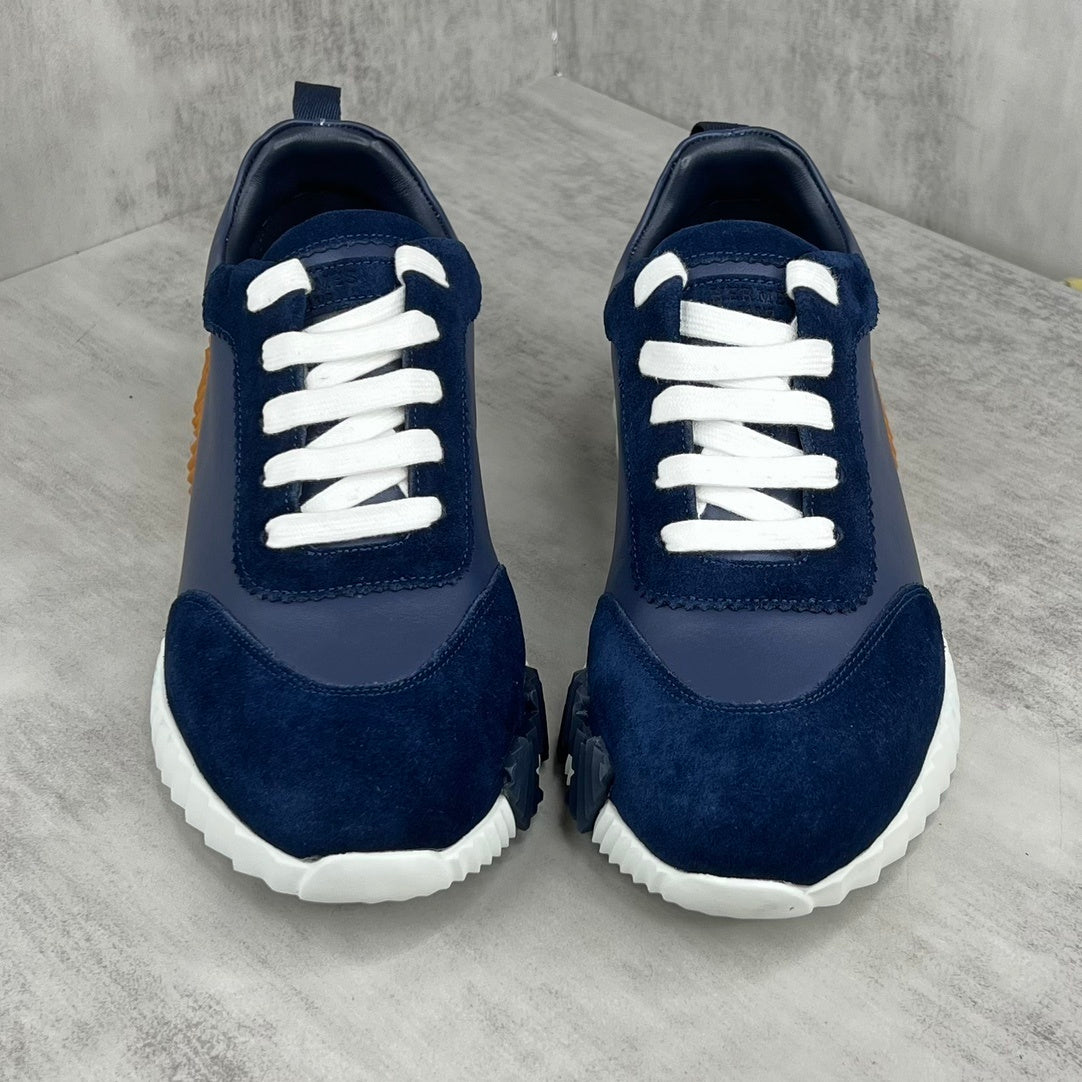 Hermes Bouncing Sneakers "Blue-White-Brown"