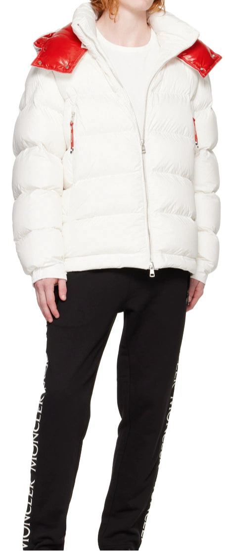 Moncler Poirier Down Jacket "White-Red"
