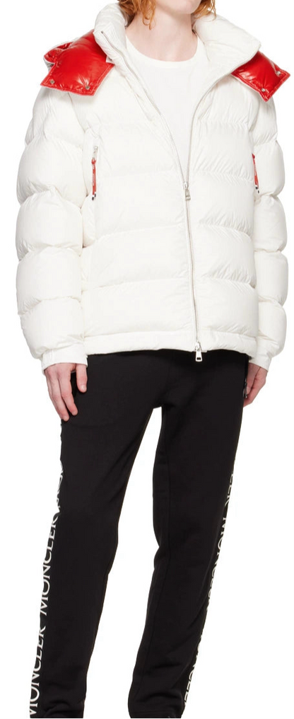 Moncler Poirier Down Jacket "White-Red"