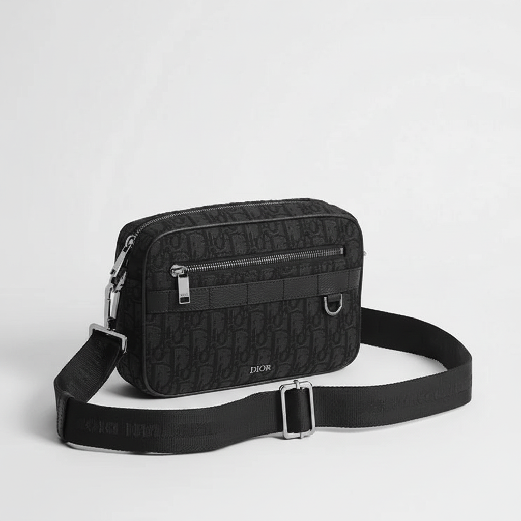 Dior Oblique Jacquard Safari Bag with Strap