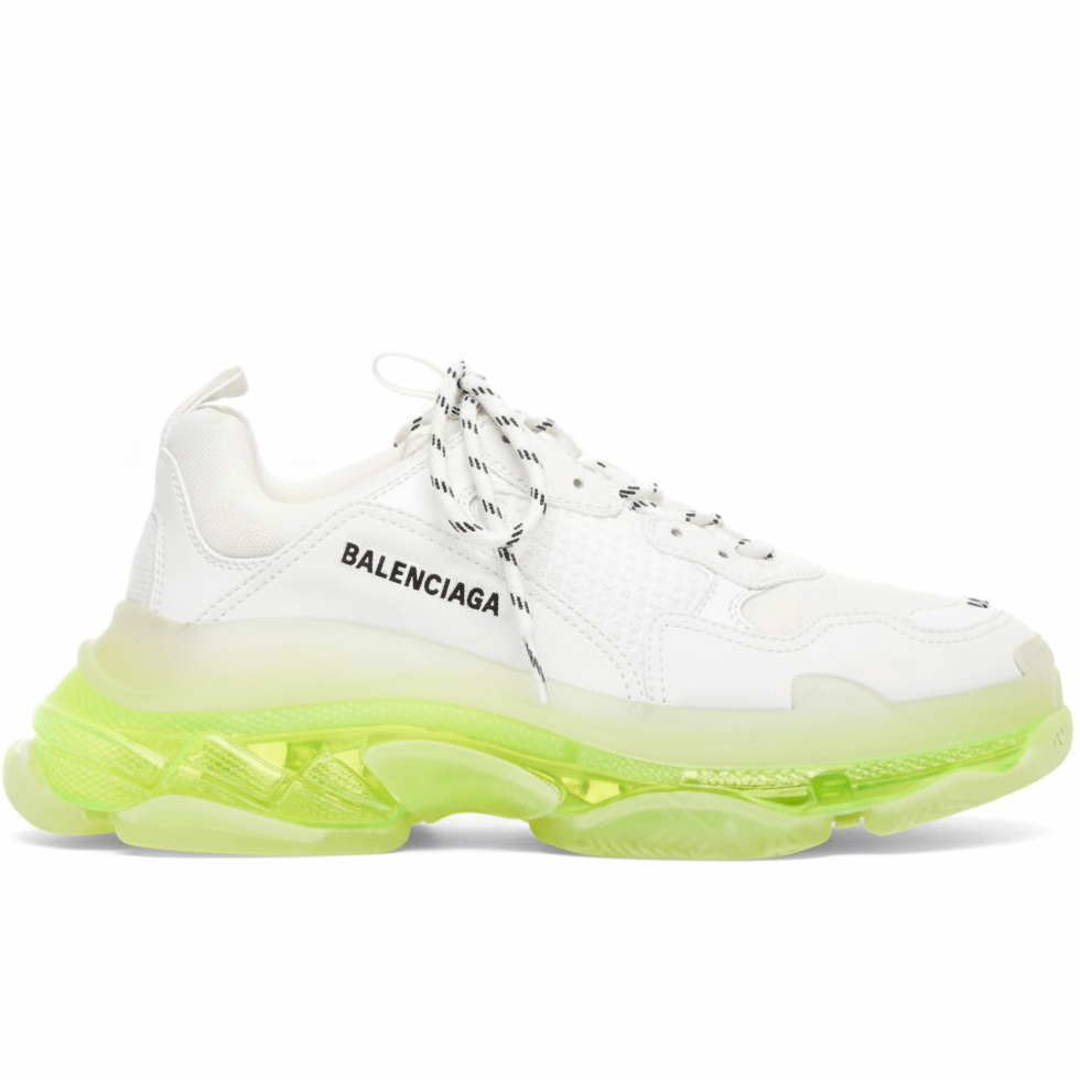 Balenciaga Triple S "Clear Sole White Fluo Yellow"