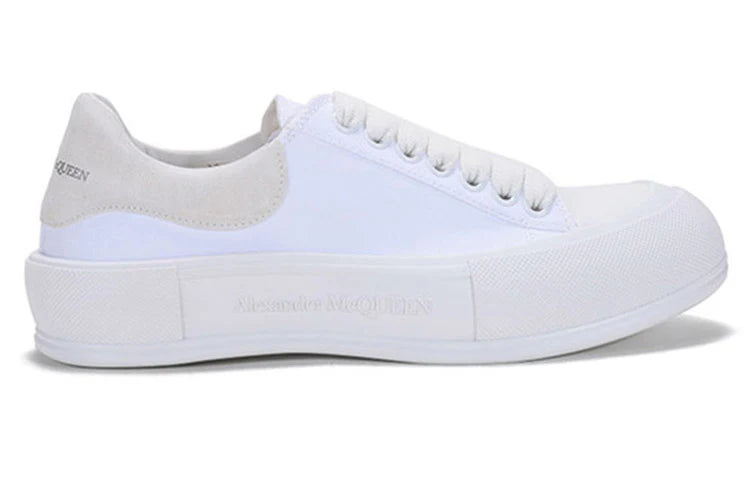 Alexander McQueen Deck Skate Plimsoll Lace-Up "White"