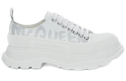 Alexander Mcqueen Tread Slick Low "Graffiti White-Silver"
