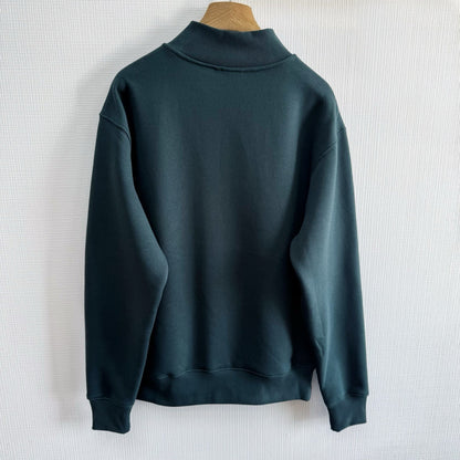 Dior Zip-neck Sweatshirt "Green Cotton Fleece"