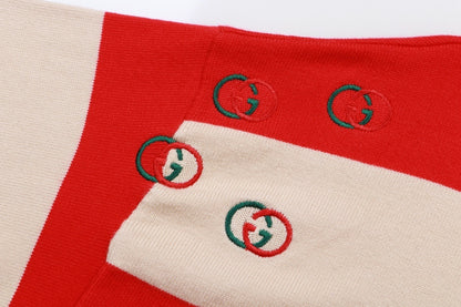 Gucci Polo Sweater "Ivory-Red-Green"