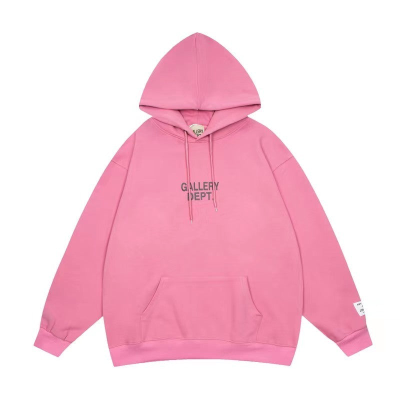 Gallery Dept. Centered Logo Hoodie "Pink"