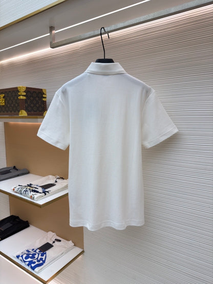 Burberry EKD Sketch Cotton Polo T-Shirt "White"