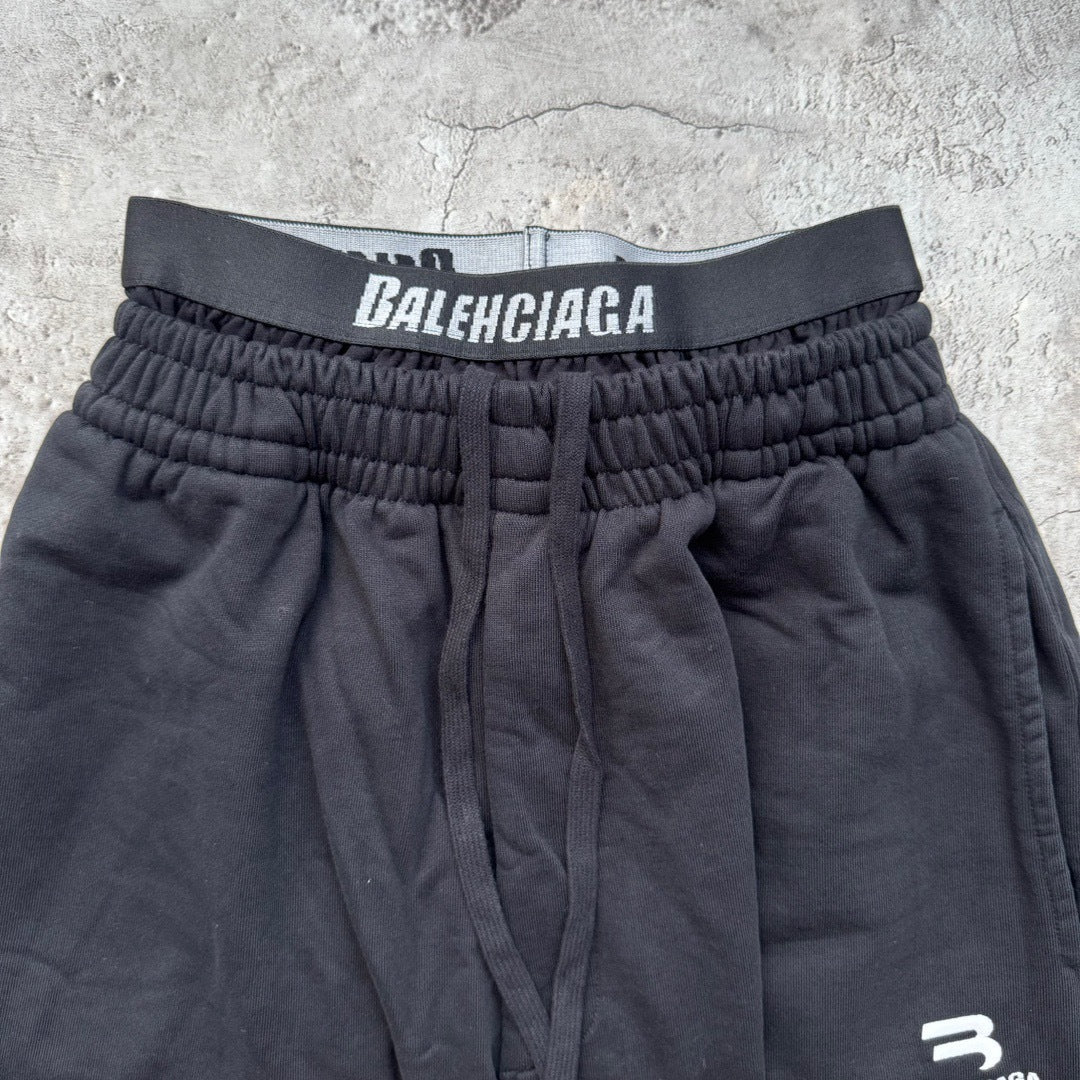 Balenicaga Double Waist Shorts "Black"