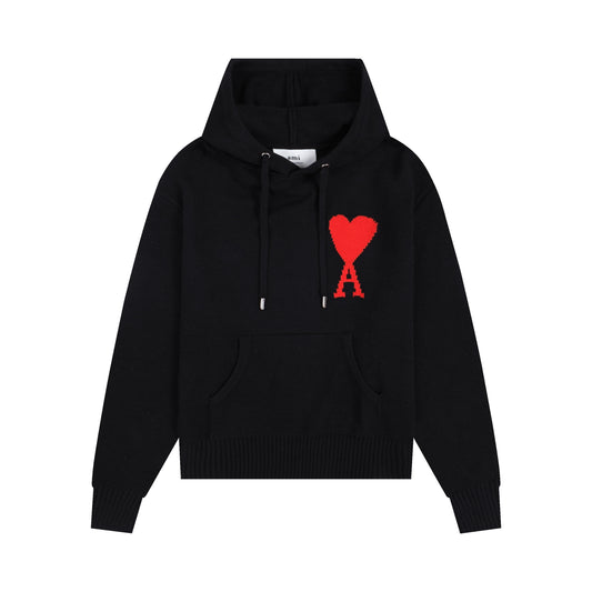 Ami Paris Ami De Coeur Hoodie "Black"