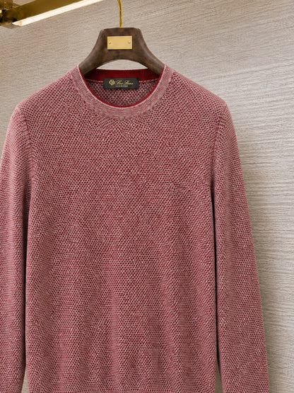 Loro Piana Varallo Crewneck "Sky Sand Flames"