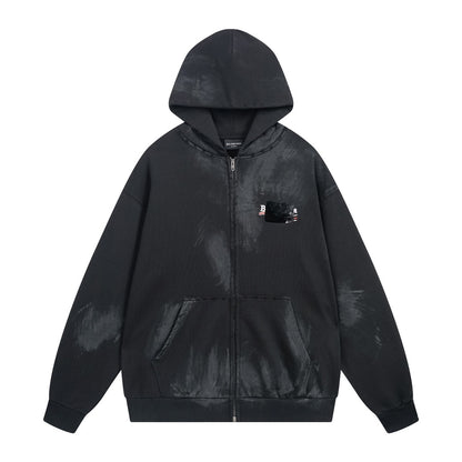 Balenciaga Zip-Up Hoodie "Black"