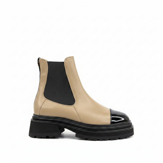 Chanel Chelsea Boots "Beige-Black"