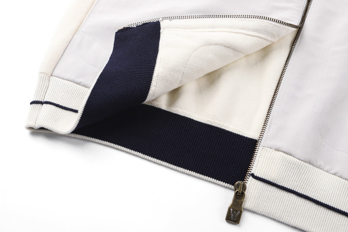 Louis Vuitton Hybrid Knit Tracksuit Top "Milk White"