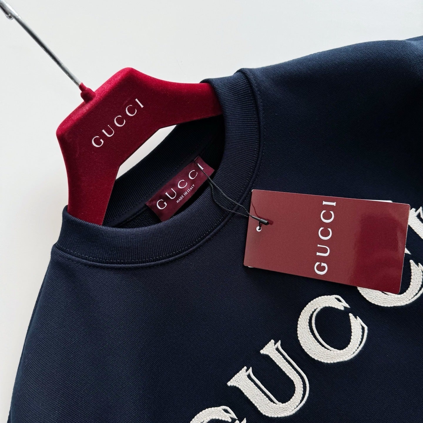 Gucci Cotton Jersey Sweatshirt with Embroidery "Dark Blue"