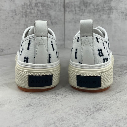 Amiri Court Low "White-Black Old English"