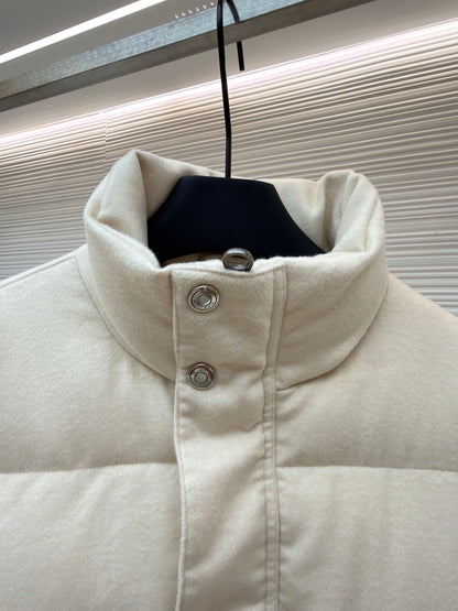 Loro Piana Cashmere Jools Puffer Jacket "White"