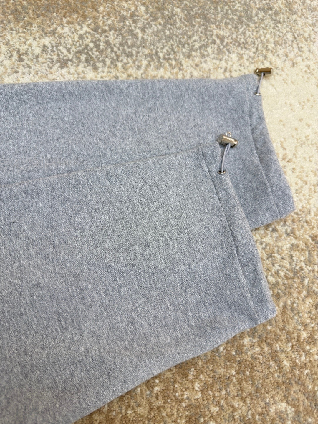 Miu Miu Cotton Fleece Zip-up Sweatshirt "Grey"