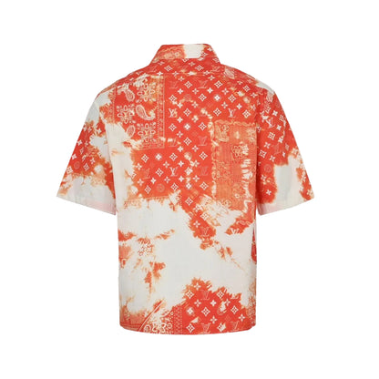 Louis Vuitton Monogram Bandana Short Shirt "Orange-White"