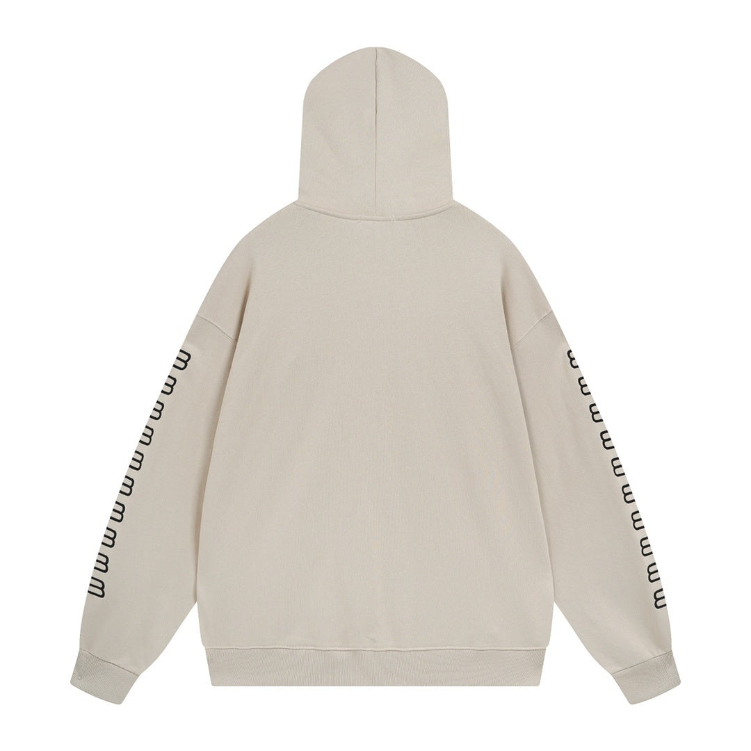 Balenciaga BB Pixel Embroidery Hoodie "Beige-Black"