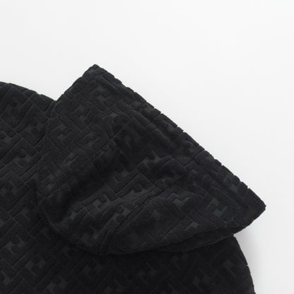 Fendi FF Terry Cotton Zip-Up Hoodie "Black"