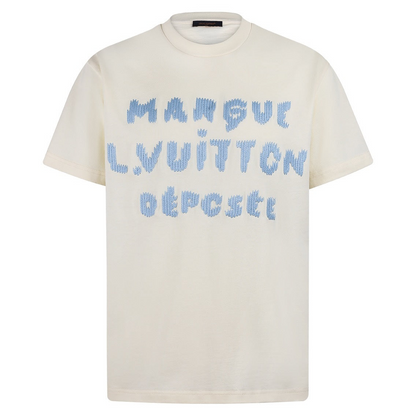 Louis Vuitton Embroidered Signature T-Shirt "Milky White"