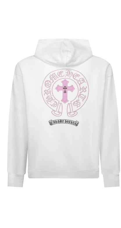 Chrome Hearts Hoodie "White-Pink"
