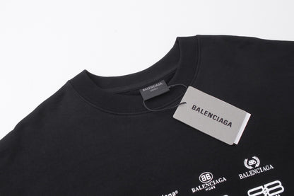 Balenciaga Archive Multi Logo Sweatshirt "Black-White"