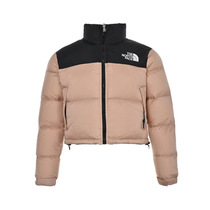 The North Face 700 Short Down Jacket "Peach Beige-Black"