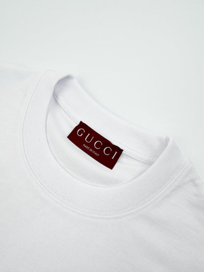 Gucci Cotton Jersey T-Shirt with Embroidery "White"