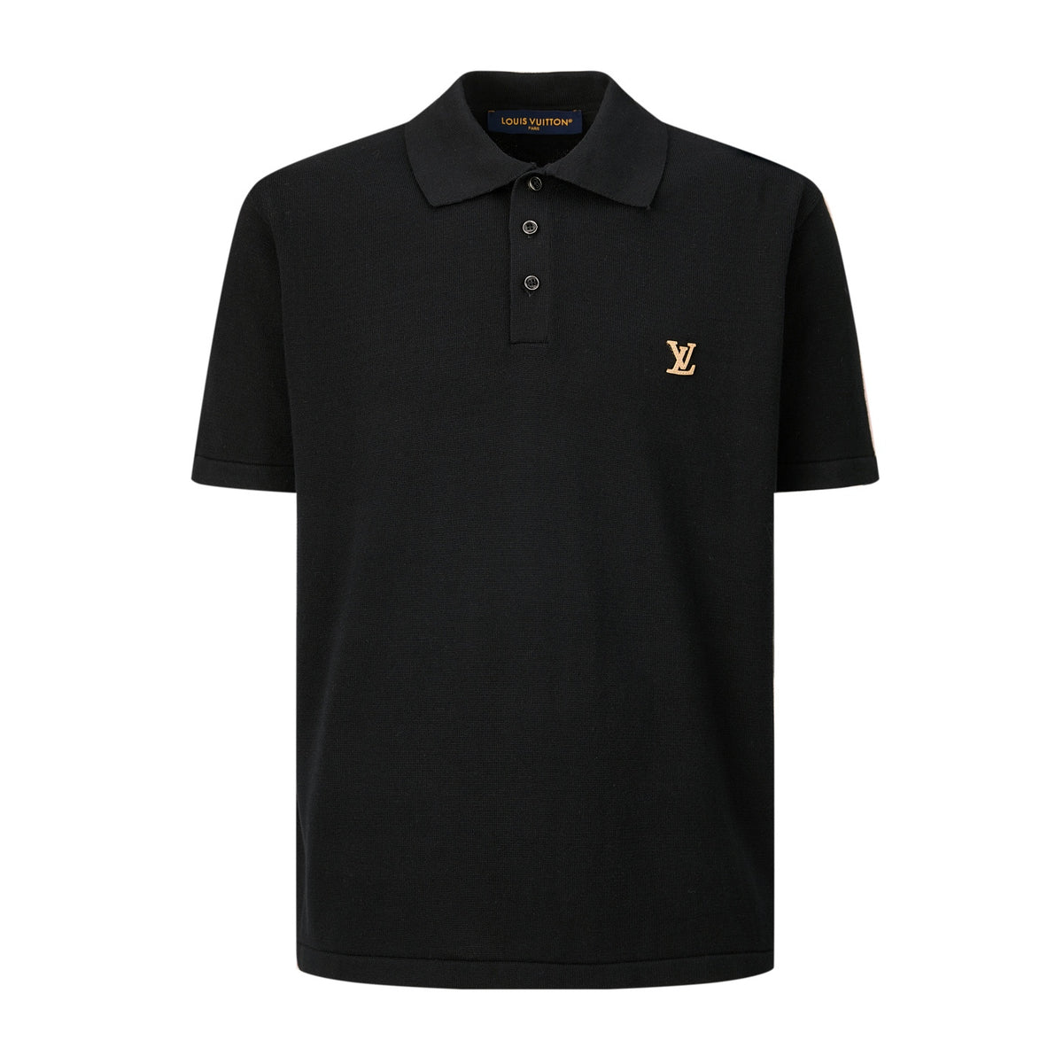Louis Vuitton Short-Sleeved Polo Shirt With Signature "Black"