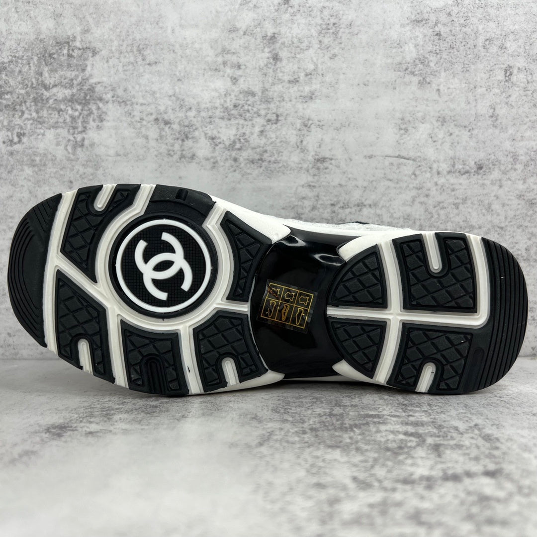 Chanel 22A "Grey-Black All Over Logo"