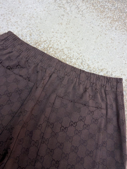 Gucci GG Canvas Linen Blend Shorts "Brown"