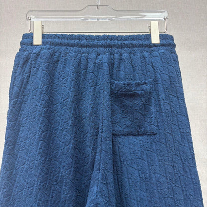 Dior Oblique Shorts "Navy Blue Terry Cotton Jacquard"