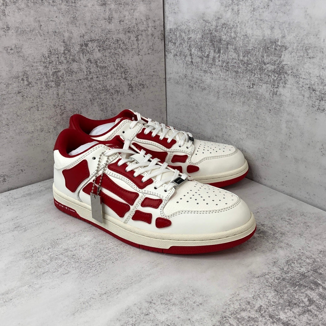 Amiri Skel Top Low "White-Red"
