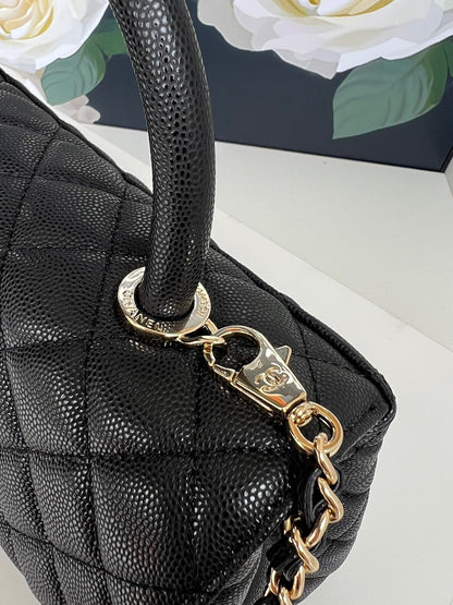 Chanel Cavier Leather Large Flap Bag With Top Handle