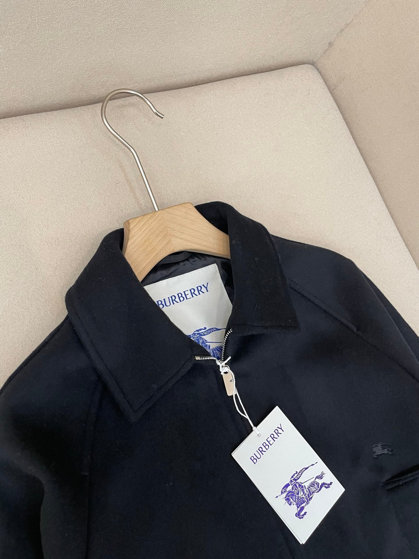 Burberry Cashmere Harrington Jacket "Black"